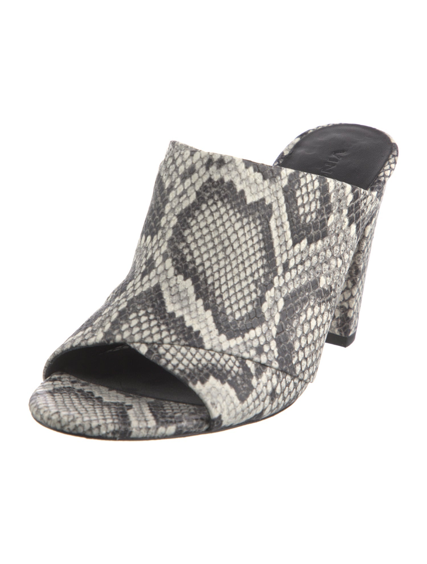 Vince Snakeskin Animal Print Slides