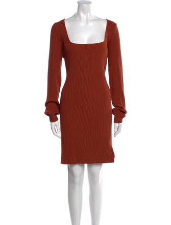 Vince Square Neckline Knee-Length Dress