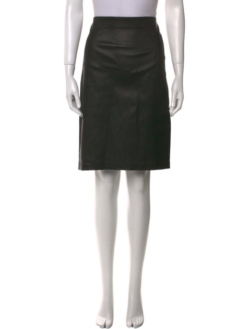 Vince Lamb Leather Knee-Length Skirt