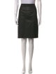 Vince Lamb Leather Knee-Length Skirt