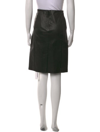 Vince Lamb Leather Knee-Length Skirt