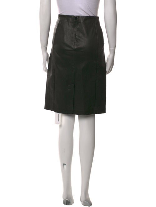 Vince Lamb Leather Knee-Length Skirt