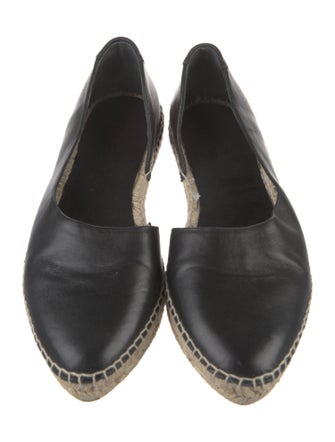 Vince Leather Whipstitch Trim Espadrilles