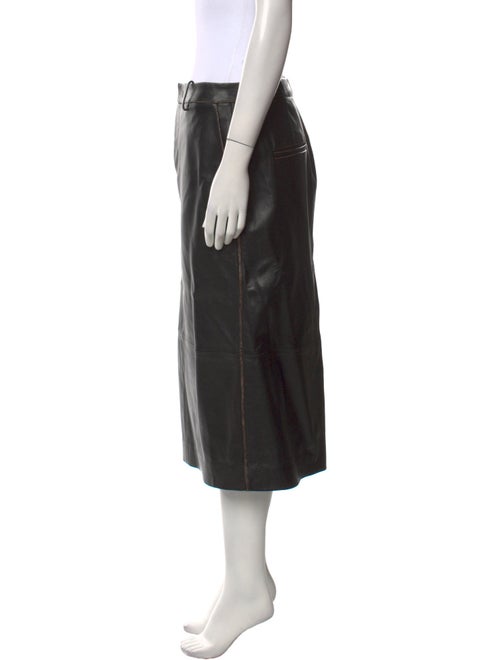 Vince Lamb Leather Midi Length Skirt