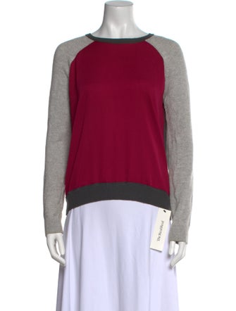 Vince Colorblock Pattern Scoop Neck Sweater