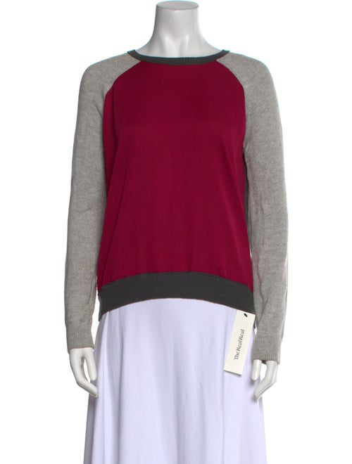 Vince Colorblock Pattern Scoop Neck Sweater