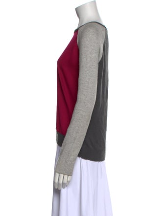 Vince Colorblock Pattern Scoop Neck Sweater