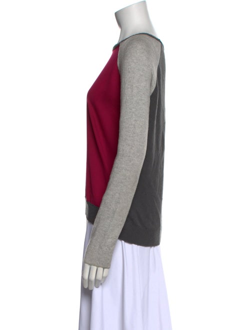 Vince Colorblock Pattern Scoop Neck Sweater