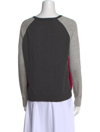 Vince Colorblock Pattern Scoop Neck Sweater