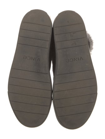 Vince Suede Fur Trim Sneakers