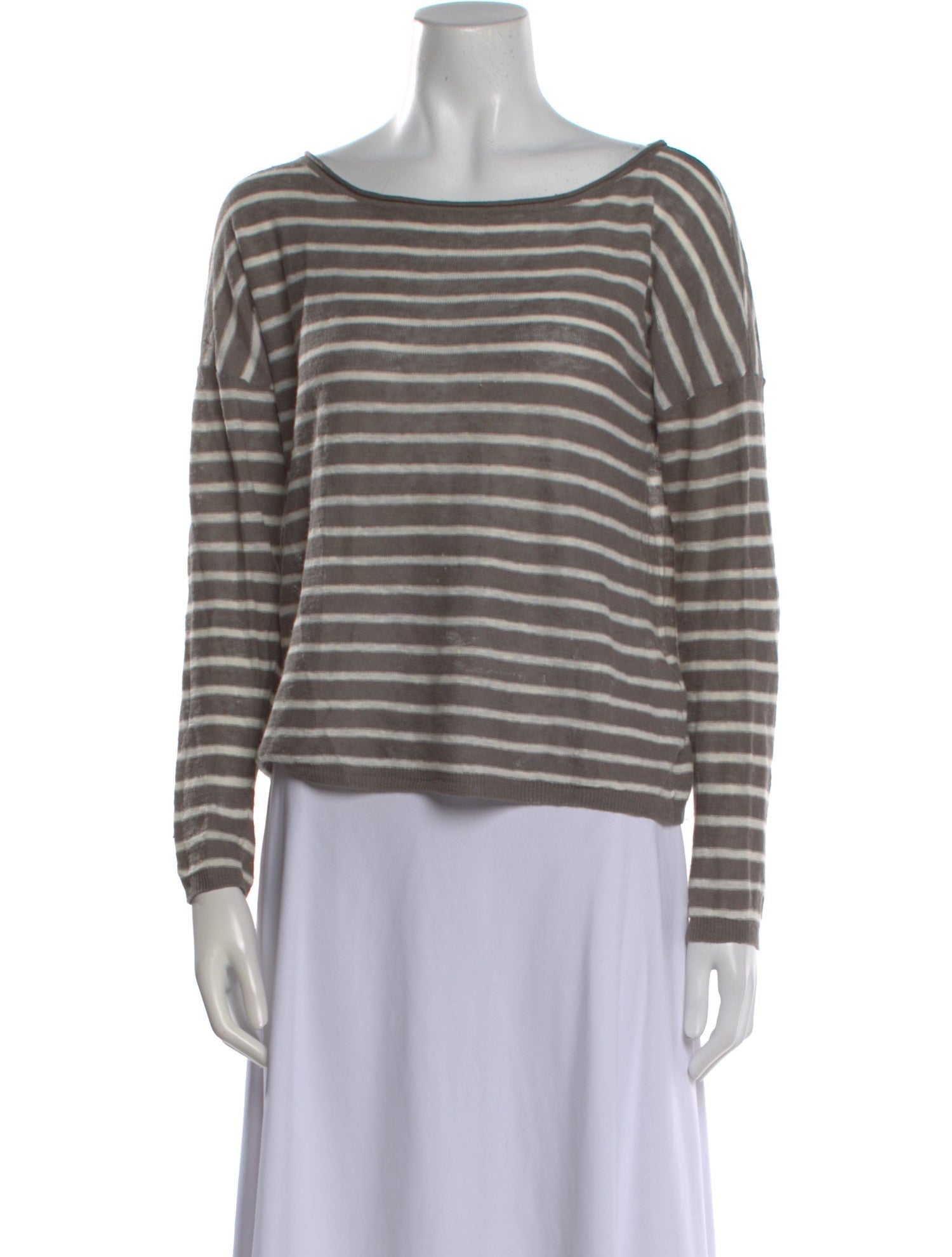 Vince Linen Striped Sweater