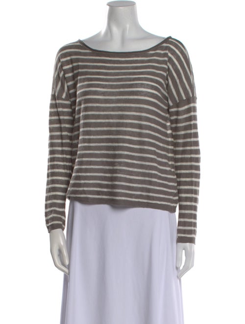 Vince Linen Striped Sweater