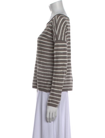 Vince Linen Striped Sweater