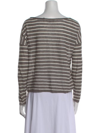 Vince Linen Striped Sweater