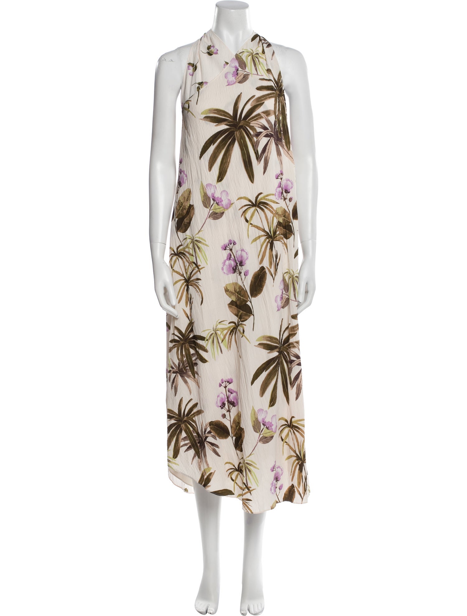 Vince Floral Print Long Dress