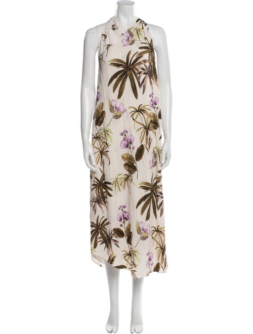 Vince Floral Print Long Dress