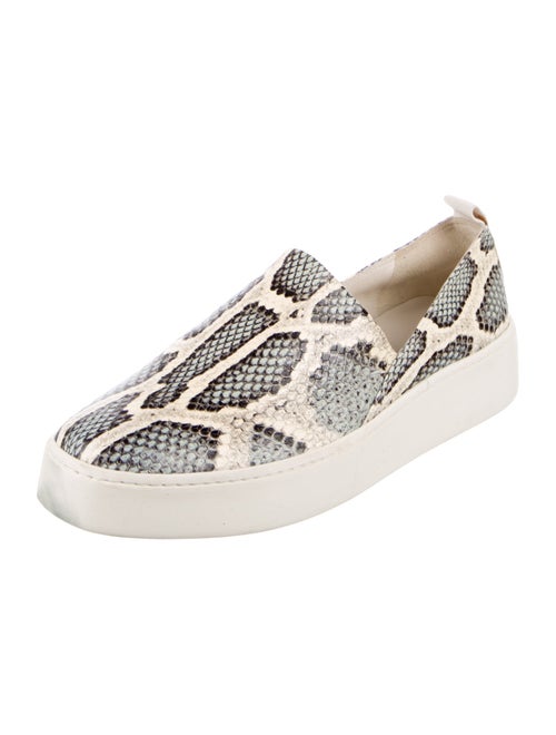 Vince Embossed Leather Animal Print Sneakers