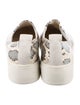 Vince Embossed Leather Animal Print Sneakers