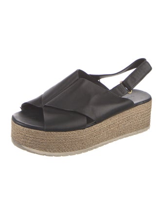 Vince Leather Animal Print Espadrilles