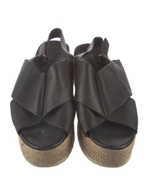 Vince Leather Animal Print Espadrilles