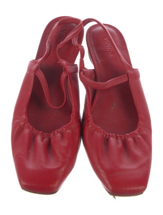 Vince Leather Slingback Flats