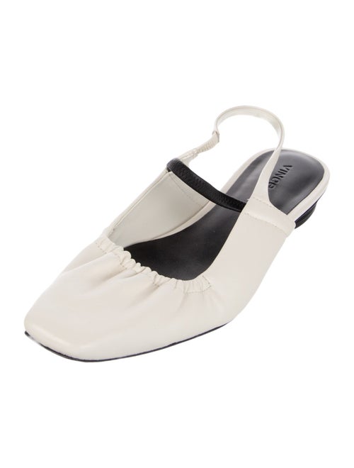 Vince Leather Colorblock Pattern Slingback Flats