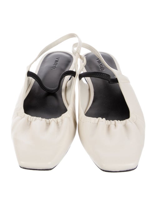 Vince Leather Colorblock Pattern Slingback Flats