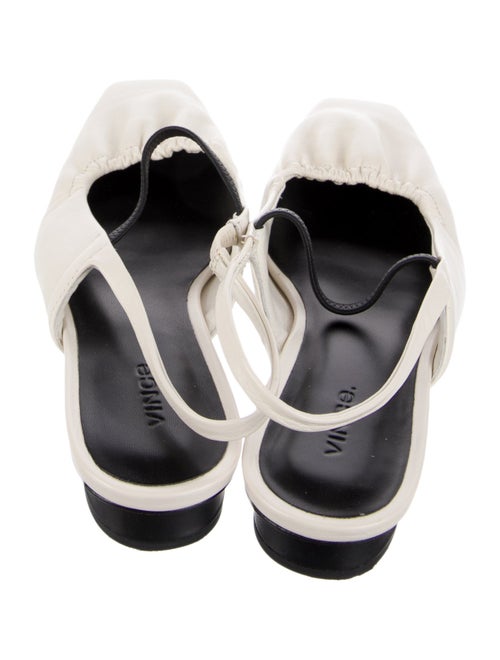 Vince Leather Colorblock Pattern Slingback Flats