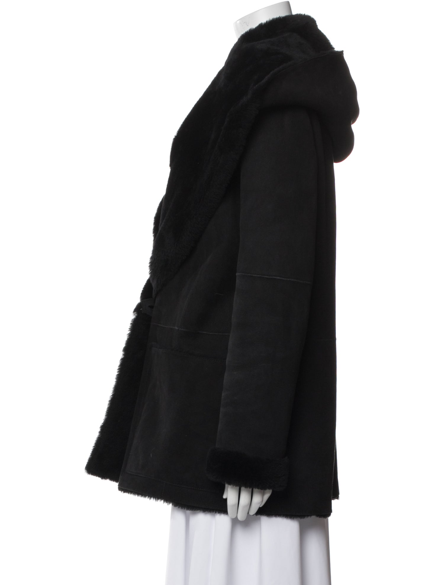 Vince Wool Faux Fur Coat