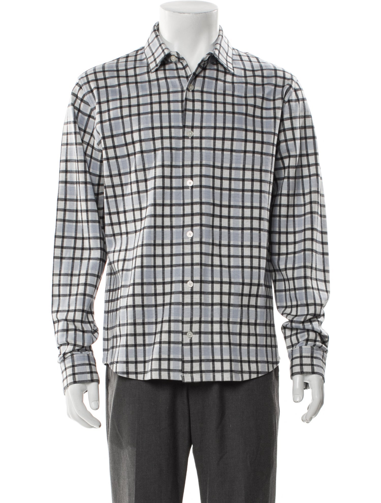 Vince Plaid Print Long Sleeve Shirt