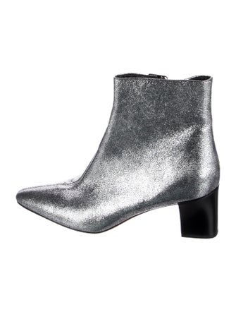 Vince Leather Animal Print Boots