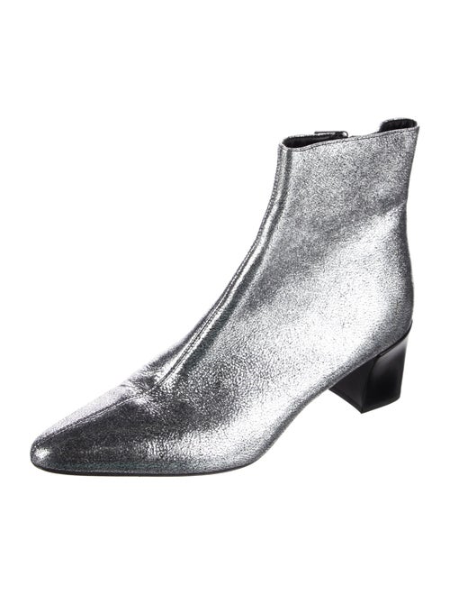 Vince Leather Animal Print Boots