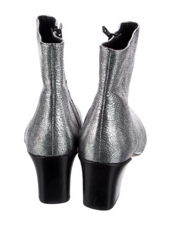 Vince Leather Animal Print Boots