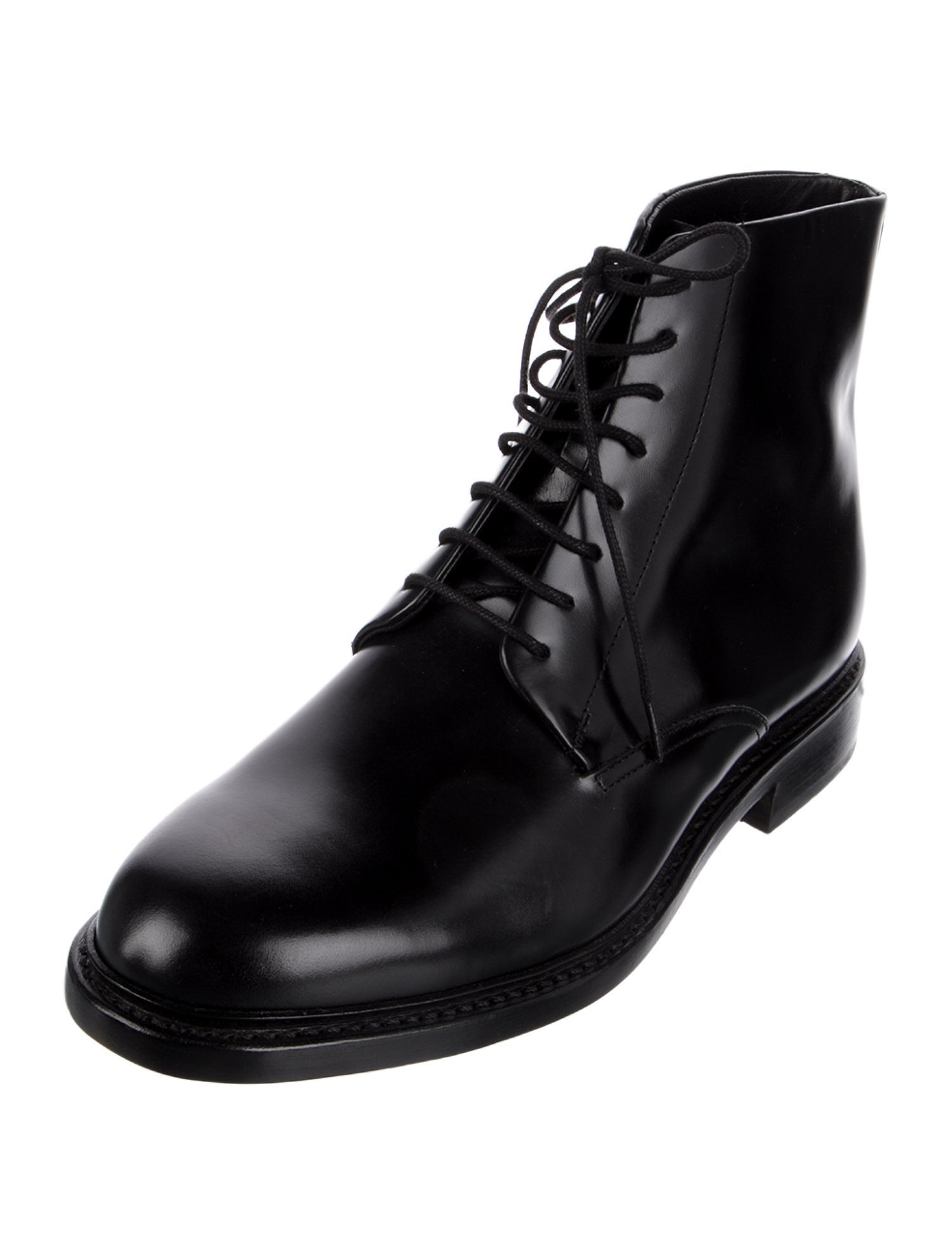 Vince Leather Lace-Up Boots