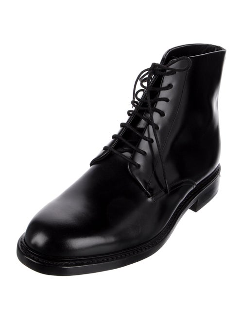 Vince Leather Lace-Up Boots