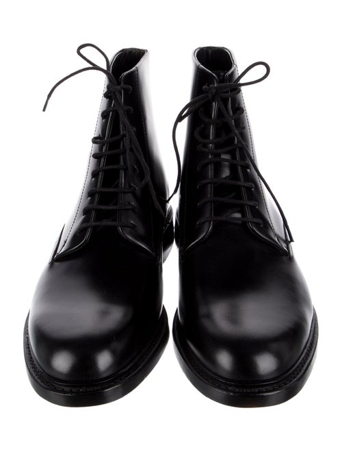Vince Leather Lace-Up Boots