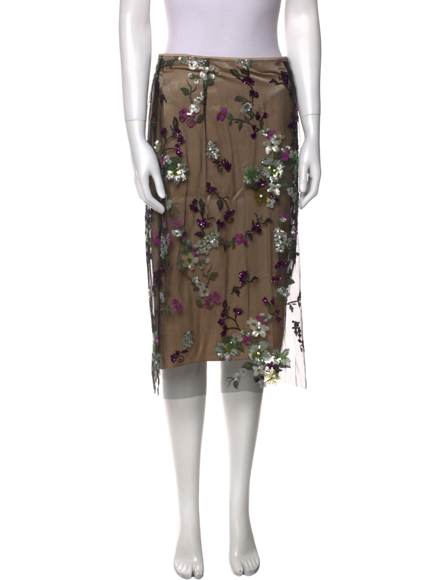 Vince Floral Print Midi Length Skirt w/ Tags