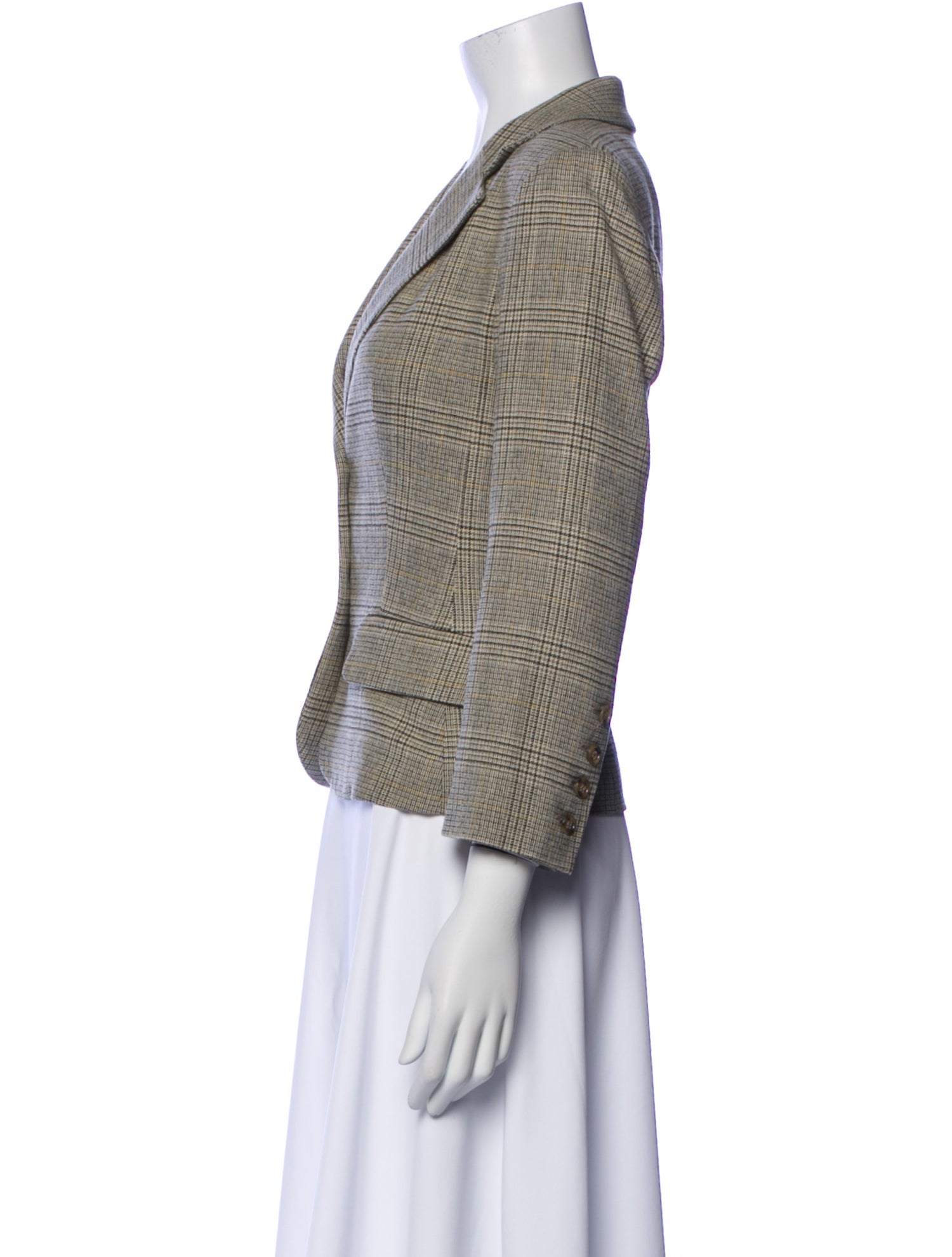 Vince Plaid Print Blazer