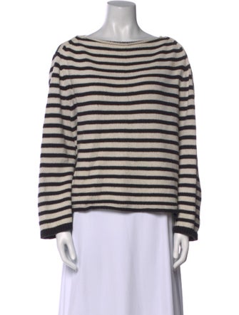 Vince Striped Bateau Neckline Sweater