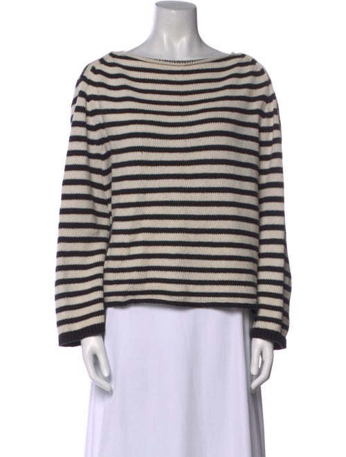 Vince Striped Bateau Neckline Sweater
