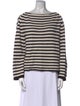 Vince Striped Bateau Neckline Sweater