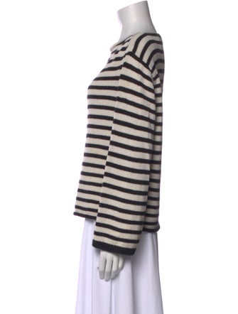 Vince Striped Bateau Neckline Sweater