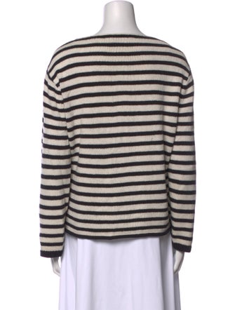 Vince Striped Bateau Neckline Sweater