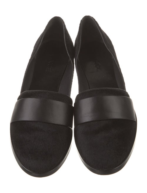 Vince Ponyhair Leather Trim Embellishment Flats