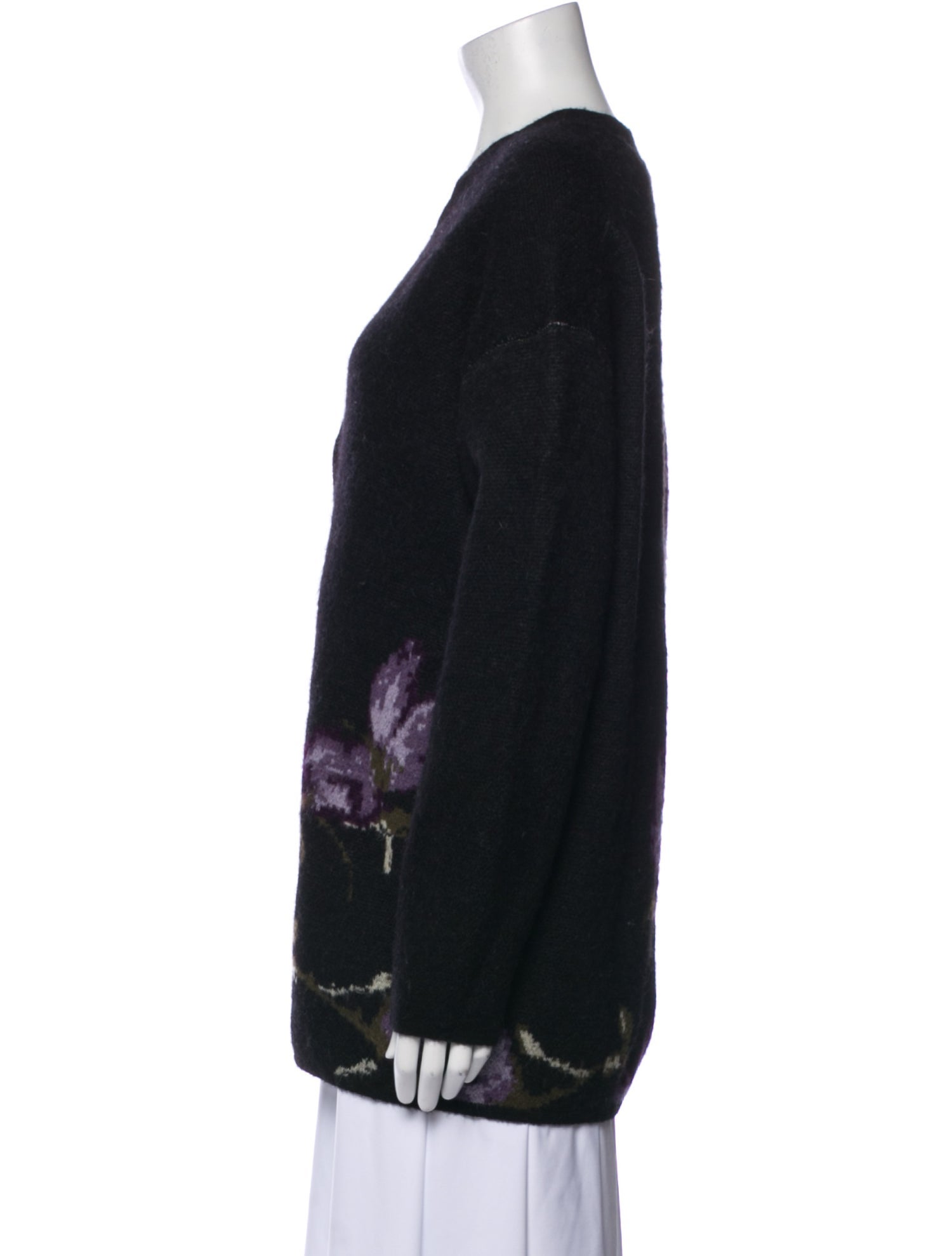 Vince Floral Print V-Neck Sweater w/ Tags