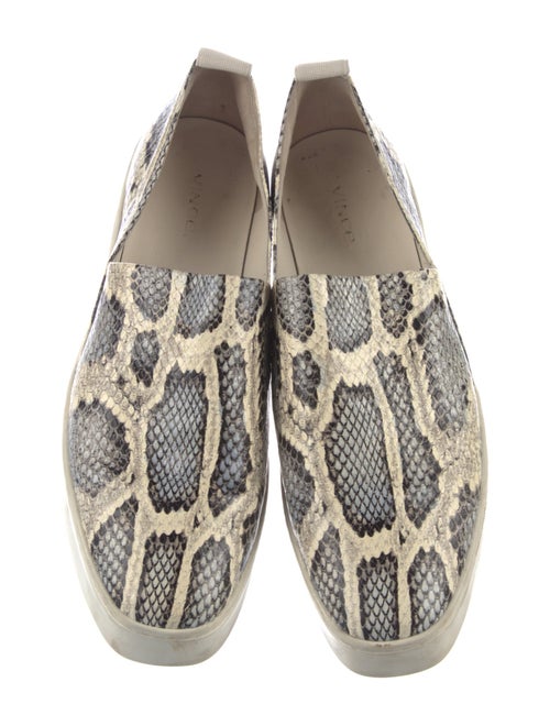Vince Embossed Leather Animal Print Sneakers