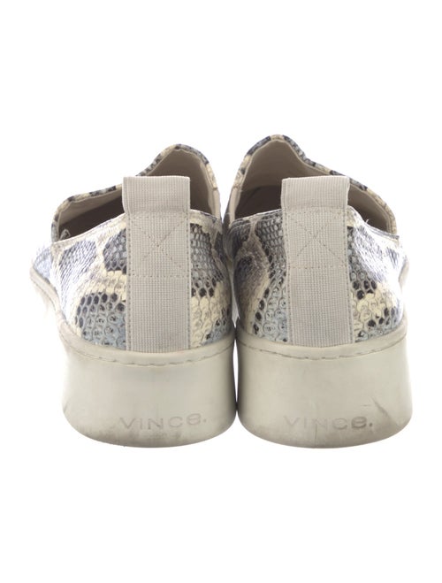 Vince Embossed Leather Animal Print Sneakers
