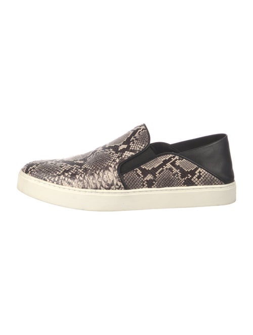 Vince Embossed Leather Animal Print Loafers