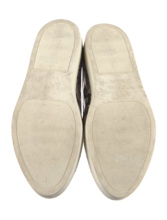 Vince Embossed Leather Animal Print Loafers