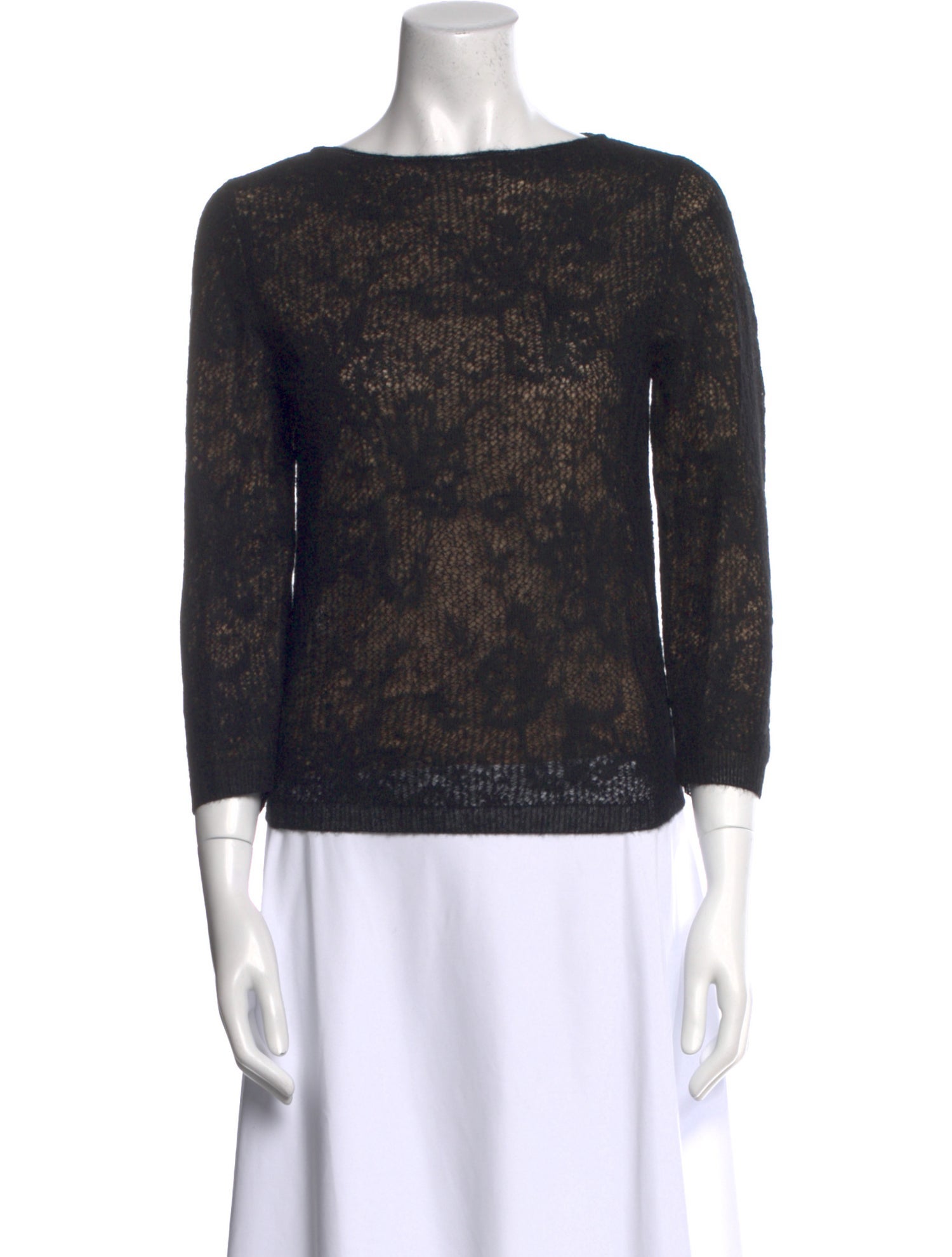 Vince Printed Bateau Neckline Sweater